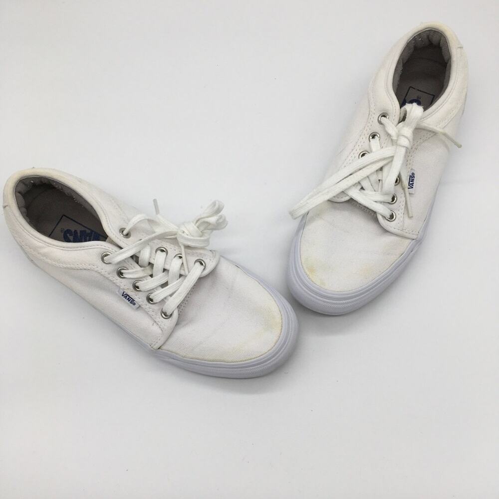 Vans Chukka Low Skate Sneakers - White - Mens 7.5